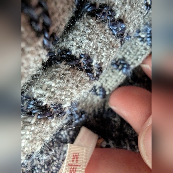 Free People All Lined Up Blue Multi Striped Puff Sleeve Mini Dress - Picture 6 of 7